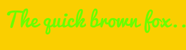 Image with Font Color 6BFF00 and Background Color FACF00